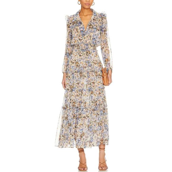 Misa Los Angeles 'Ahreana' Blue Polyester Dress Size XS - Picture 1 of 5